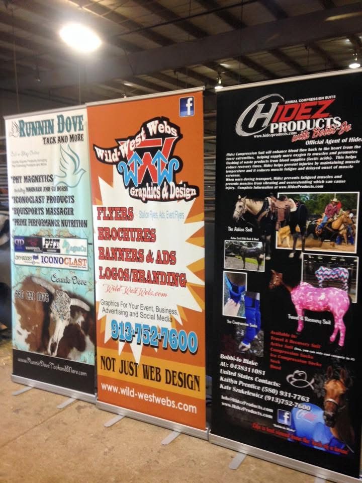 Retractable trade show banners for Wild-WestWebs and clients